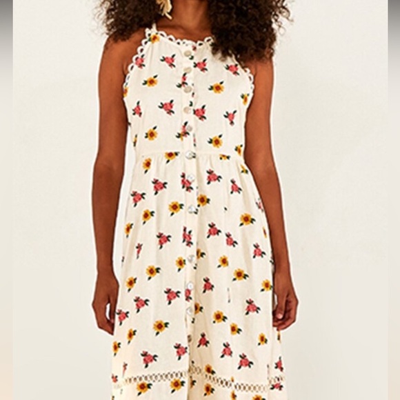 FARM Rio Dresses & Skirts - FARM RIO  Embroidered MIDI Dress  (MED)       ***NWT***